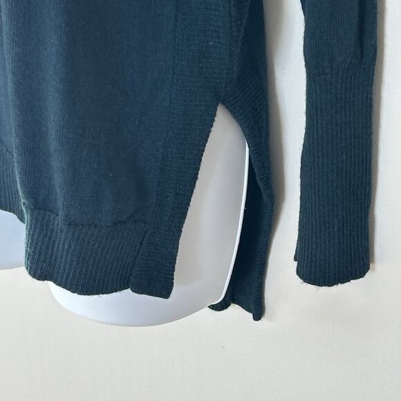 525 America Women's Wool Tunic Sweater Size S Green Turtleneck Longline - Picture 5 of 6